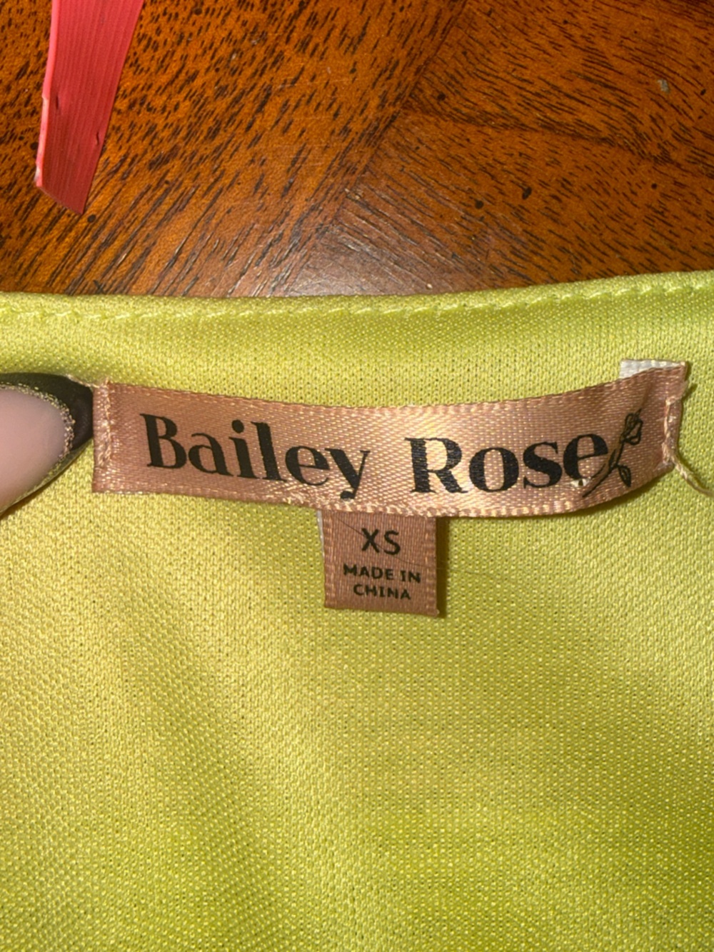 Bailey Rose Twist Front Cutout Mini Dress Striped Knit Pink Green XS - Picture 7 of 11